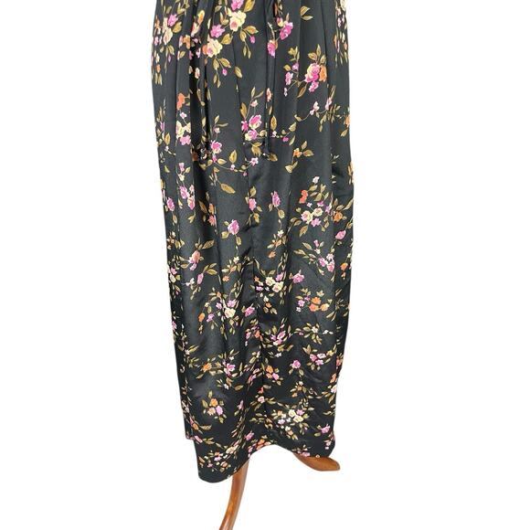 Vintage MISS DORBY Button Down Maxi Dress Floral Print w/Ties Size 12 Cottage - Picture 13 of 14